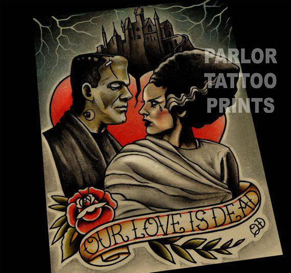 NeoTraditional Frankenstein Tattoo  SOURGRAPES TATTOO 132  Flickr