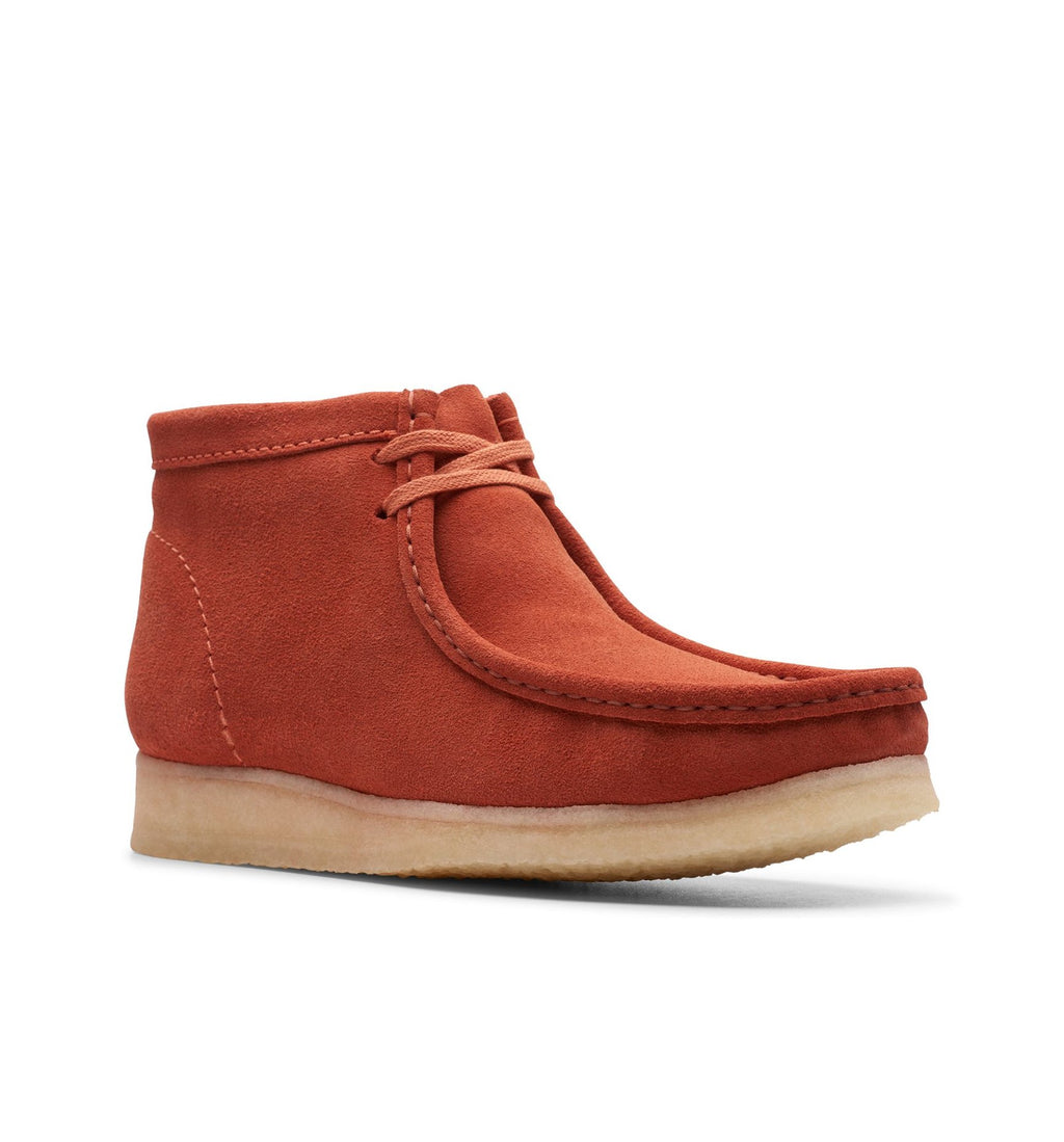 orange wallabee clarks