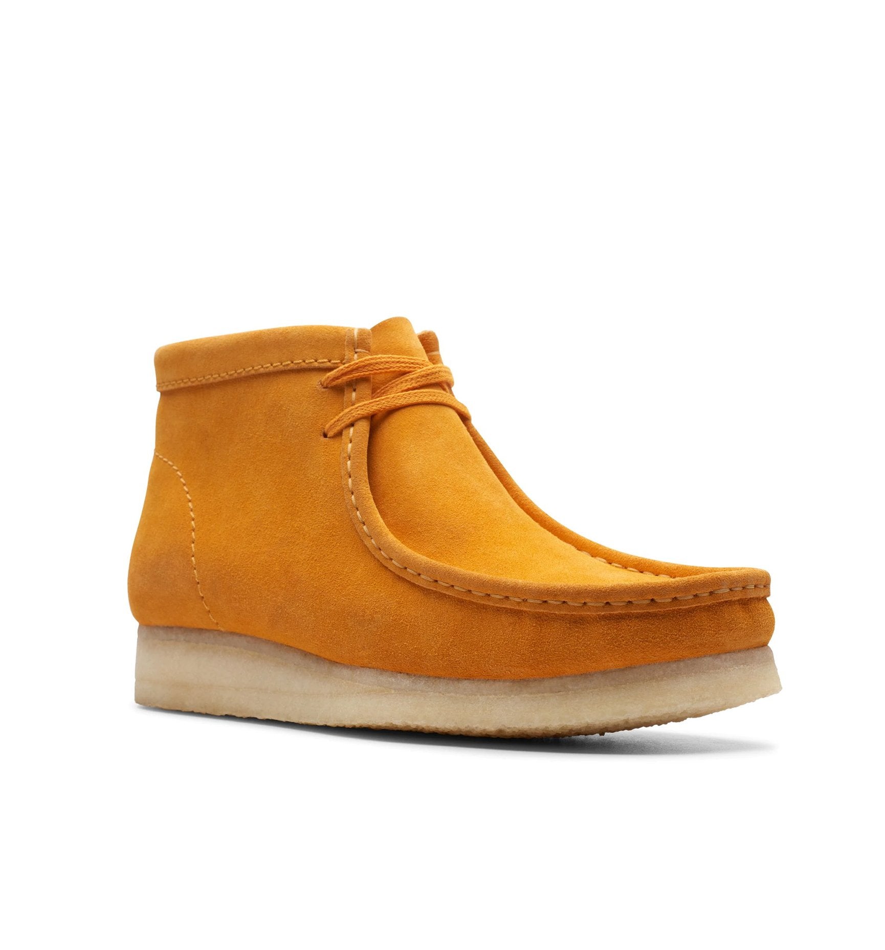 yellow clarks wallabees