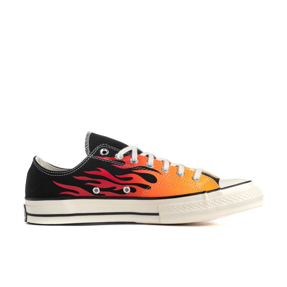 converse chuck 7 hi archive flame print trainers in black