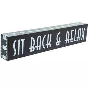 Sit Back & Relax Wood Décor. Movie-themed decor - Artisticspacedecor