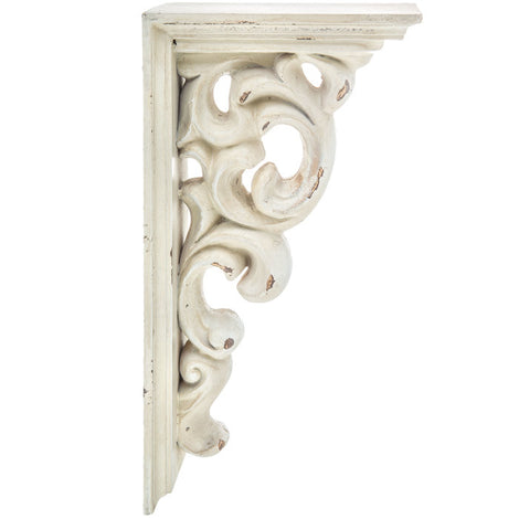 Large Rustic Corbels Brackets Distressed Antique White Wood