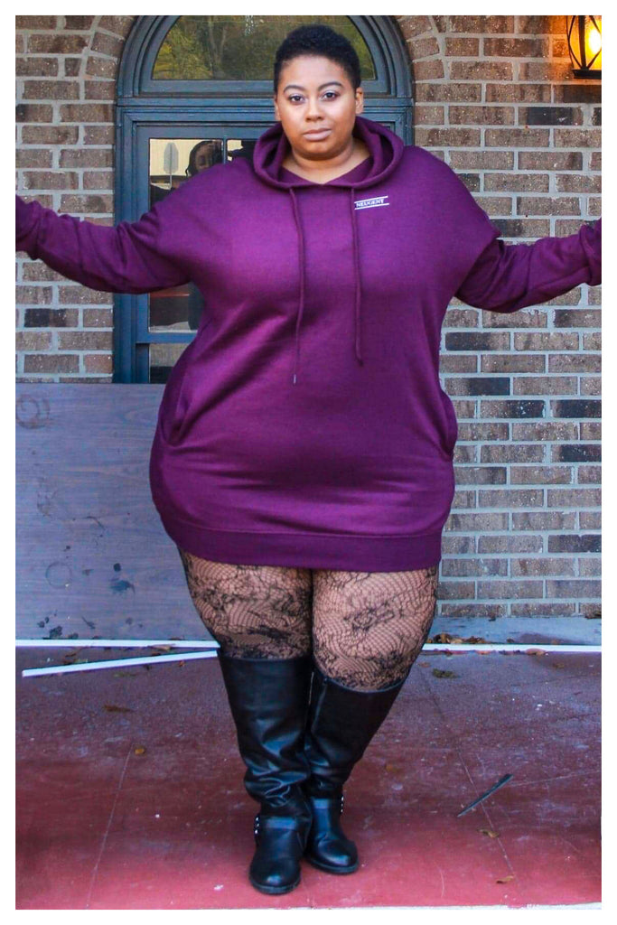 plus size hooded dress