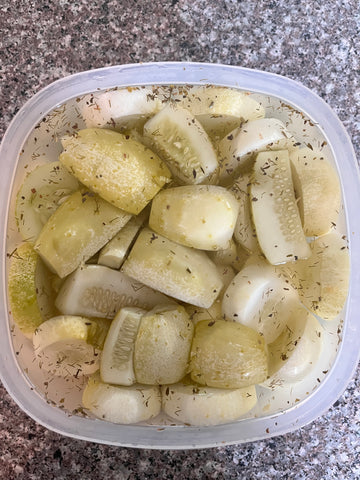 Picture of pickles I made using vinegar