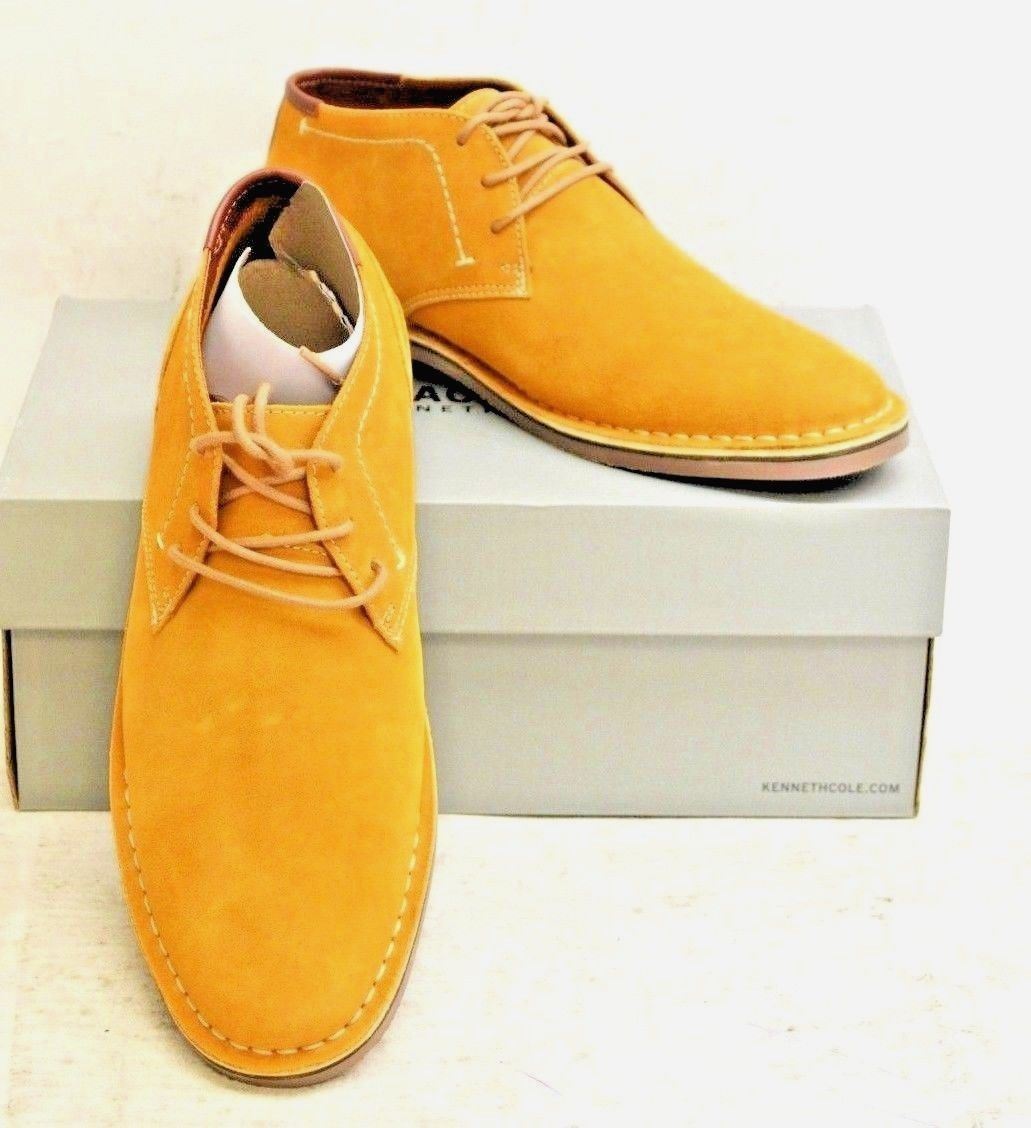 Authentic Men Kenneth Cole Reaction Desert Suede Chukka Boots Shoes Ye ...