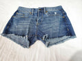 New American Rag Cie Women's Blue Denim Fringed Shorts Stretch Size 1 - evorr.com