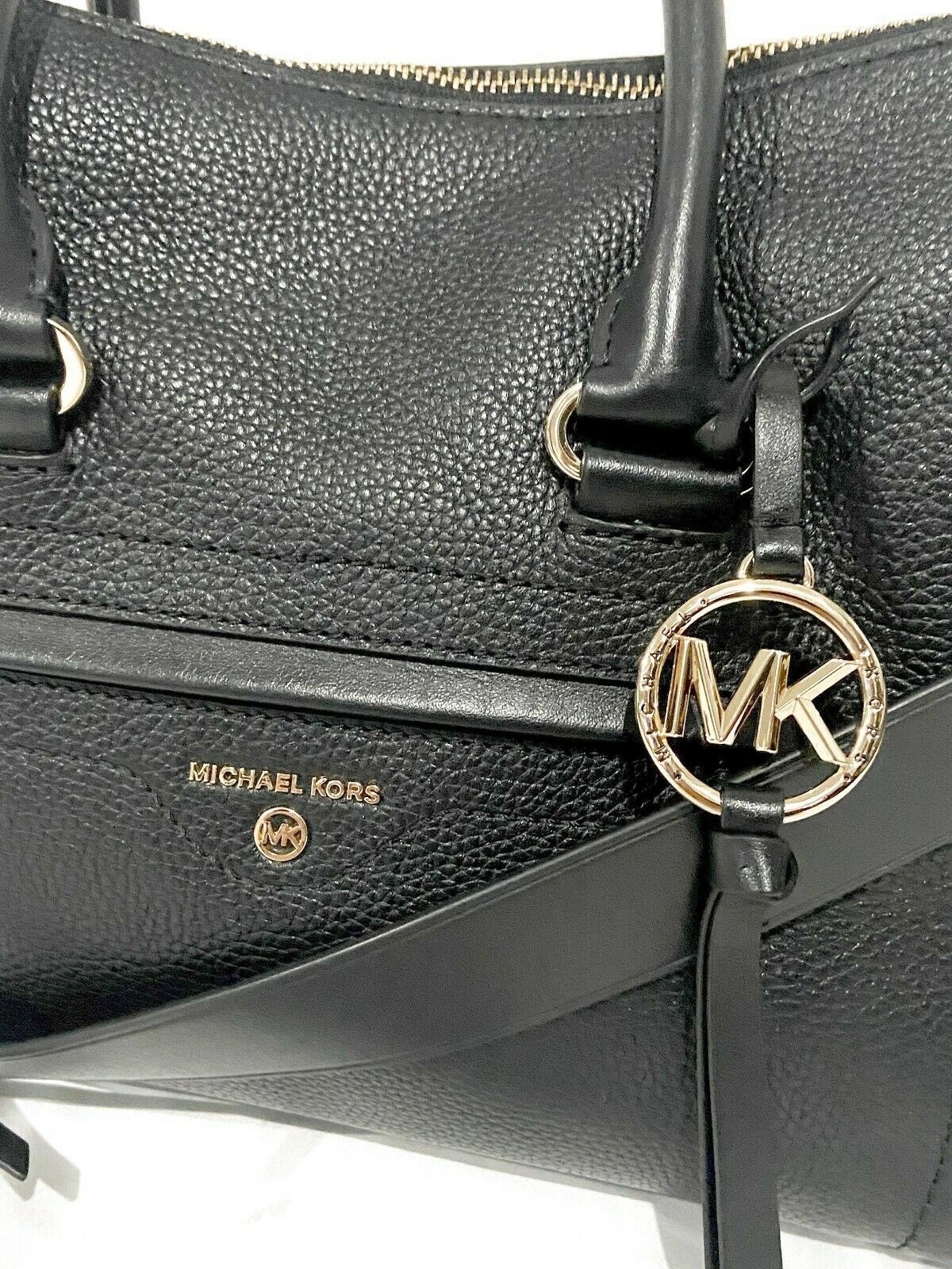 $278 MICHAEL KORS Women's Carine Leather Large Satchel Hand Shoulder B ...