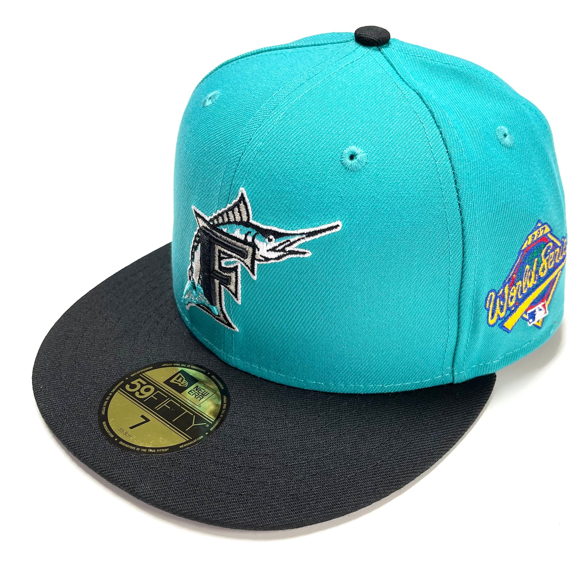 marlins fitted hat with patch