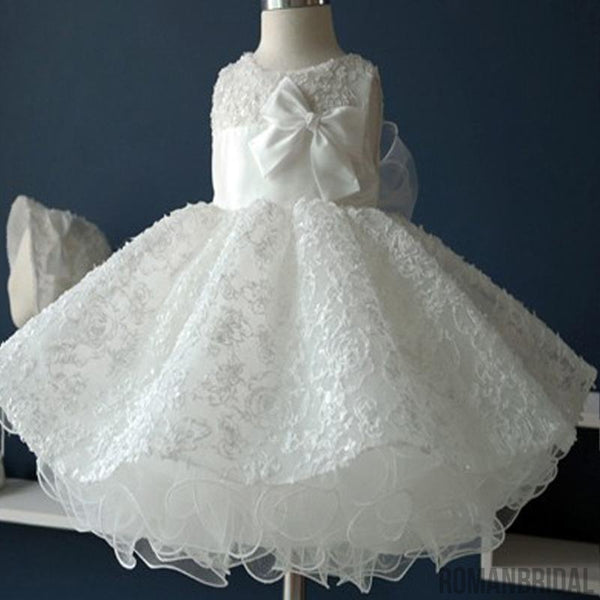 Scoop Sleeveless Lace Tulle Flower Girl Dresses Cheap Popular