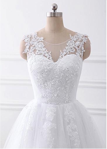 Charming Aline floor length lace top beading wedding dresses with Lace ...