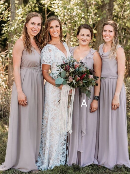 bride with 3 bridesmaids