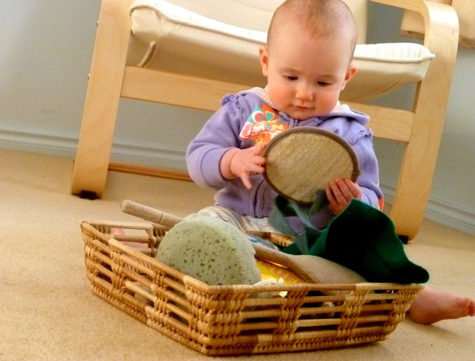 Place blocks or chewy toys and let your baby explore.