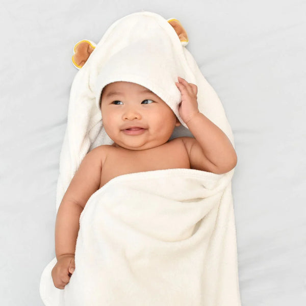 Brown Bear Super Soft Bamboo Hooded Towel Washcloth Set