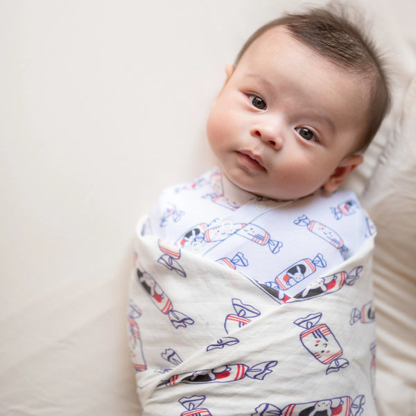 Bunny Candy Inspired Organic Bamboo Blend Baby Swaddle