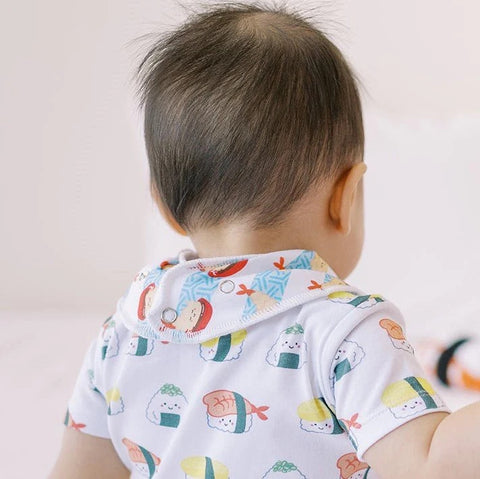 The Wee Bean's sushi-themed collection is thoughtfully crafted from organic cotton, providing a gentle and comfortable choice for little ones with sensitive skin or eczema.