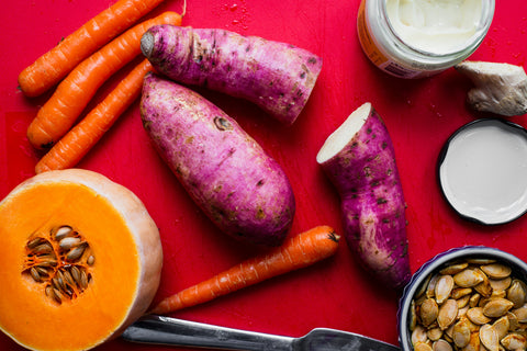 Sweet potatoes are an excellent source of beta-carotene and they're essential for improving the skin's protective barrier.