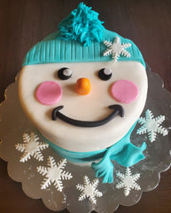 kids snowman cake decorating class