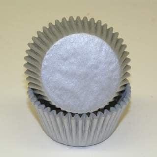 Silver Foil Cupcake Liner (50pk) in Solid Color Bake Cups from