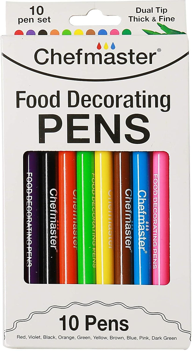 Bakerpan Food Coloring Markers, Brush Tip Black Edible Markers for Writing  on Cake Pops and Candy Melts, Cake Decorating - Set of 3