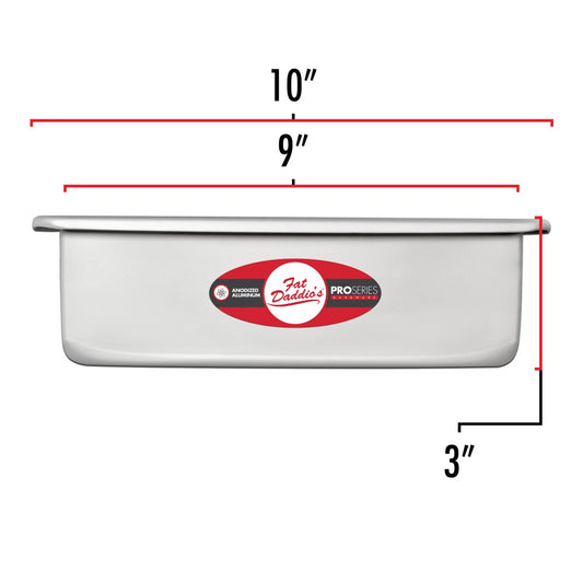 Fat Daddio's PSQ-443 ProSeries 4 x 4 x 3 Square Anodized Aluminum Mini  Straight Sided Cake Pan