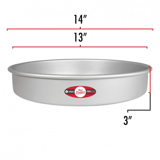 Fat Daddio's ProSeries 18 x 3 Round Anodized Aluminum Straight Sided Cake  Pan PRD-183