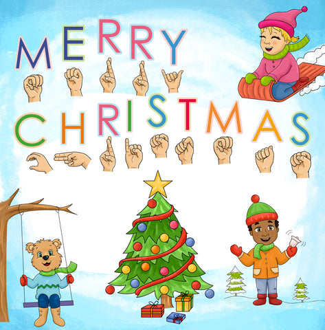 Emma and Egor Sign Language Christmas Card