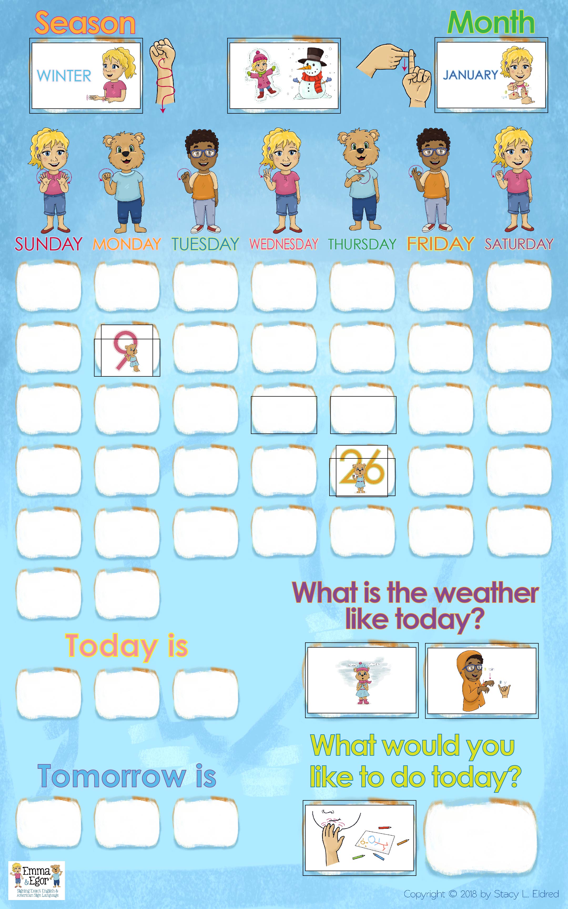 Poster-Calendar Time-Print at Home