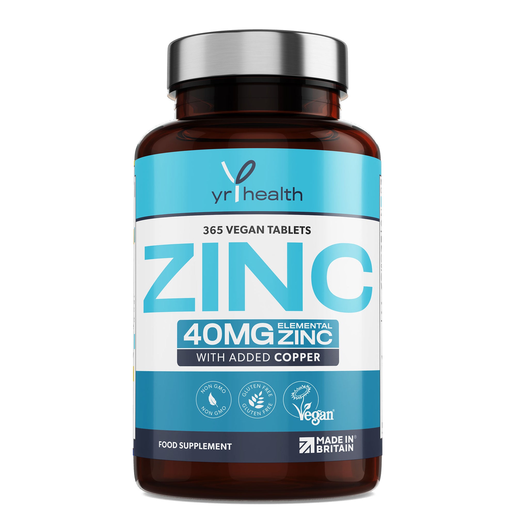 Vegan Zinc with added Copper Tablets - 1 Year Supply — YrHealth Ltd