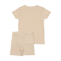 Bee & Dee Embossed Plaque Short Set-Butterscotch Nav Image 2