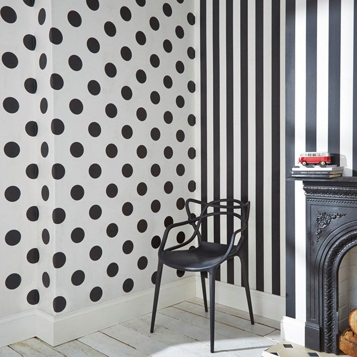 Polka Dots Spots Wallpaper Black White Your 4 Walls