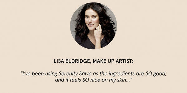 lisa eldridge loves serenity salve by saint iris skincare