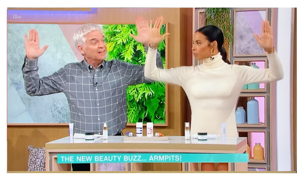 phillip schofield and rochelle humes and purity paste and armpit and underarm mask