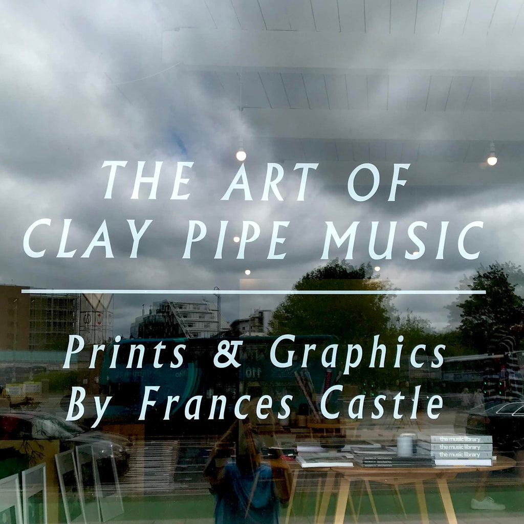 exhibition of works by talented illustrator, musician and record label founder Frances Castle. Frances' work has been familiar to us for quite some time, as we own several of her beautifully designed and illustrated LPs which have been put out through her Clay Pipe imprint. 
