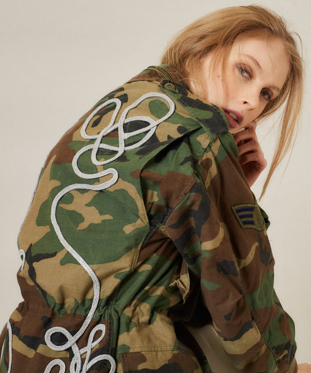 Knots in Colour - Custom Vintage Military Camo Jacket with Braid – Will ...