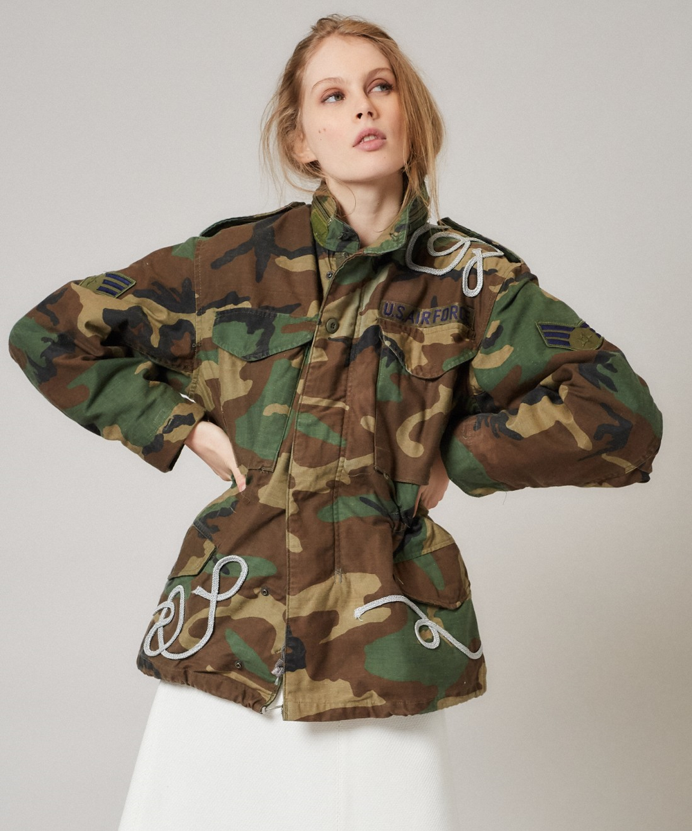 Knots in Colour - Custom Vintage Military Camo Jacket with Braid – Will ...