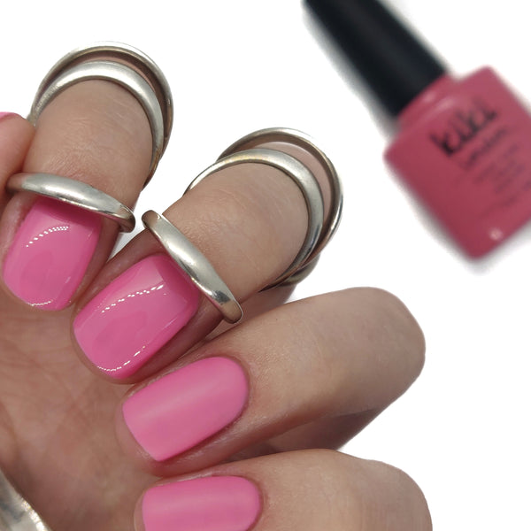 FZANEST Pink Gel Nail Polish,Shimmer Glitter Gel Polish LED UV Gel Varnish  Nail Art Manicure Pedicure (Sweet Pink) F15