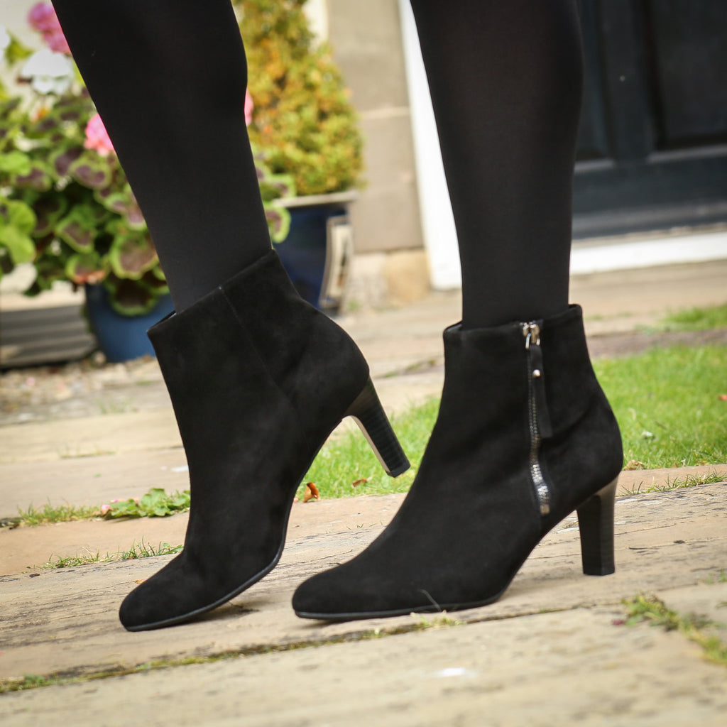 peter kaiser black suede boots