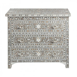 Frost Mother Of Pearl Inlay Dresser With 3 Drawers Celson Pte Ltd