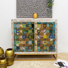 Load image into Gallery viewer, Tyler_ Solid Wood Chest with Tiles_ 100 cm Length
