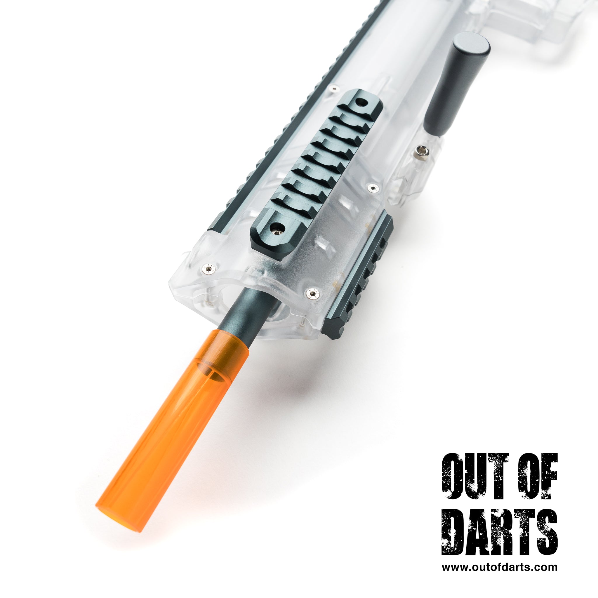 Out of Darts Blasters Springers Worker Harrier Clear Transparent Edition Titanium blaster front