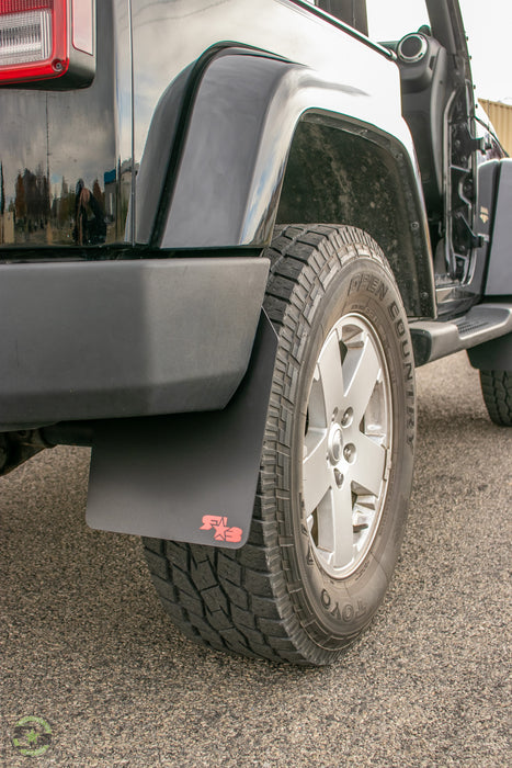 Jeep Wrangler (JK, JKU) 2007-2018 Quick Release Mud Flaps — RokBlokz