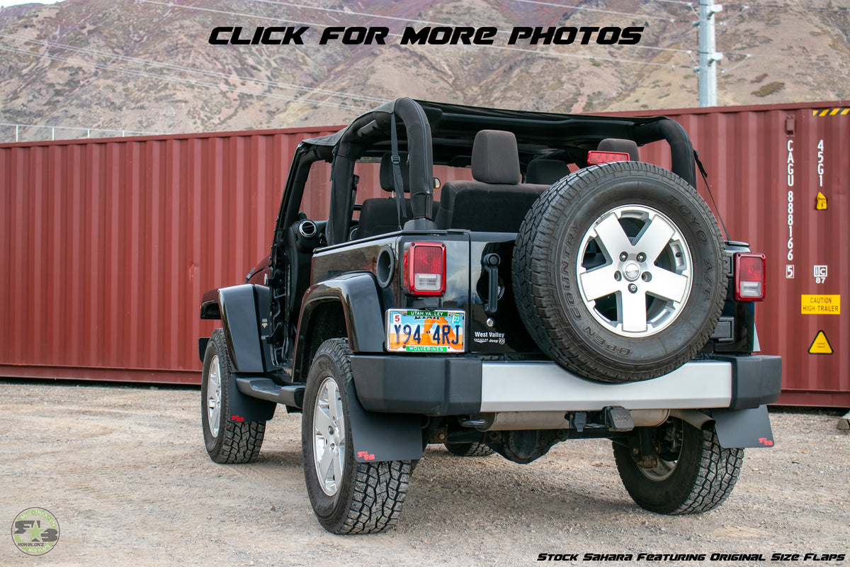 Jeep Wrangler (JK, JKU) 2007-2018 Quick Release Mud Flaps — RokBlokz