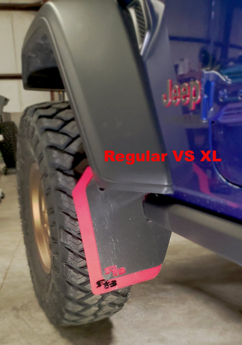 Jeep Wrangler (JL, JLU) 2018+ Quick Release Mud Flaps - HALF KIT — RokBlokz