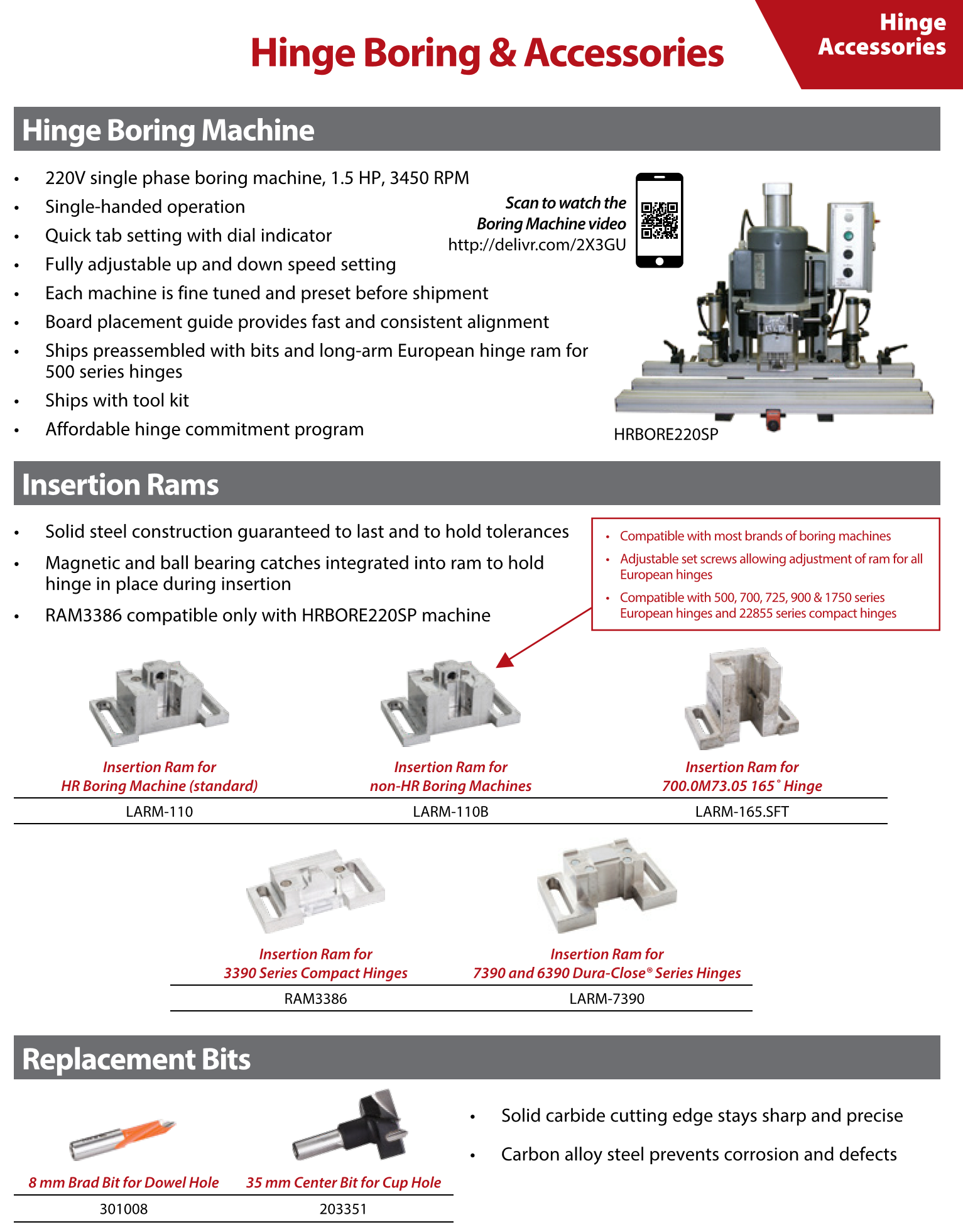 Hardware Resources Hinge Boring Machine