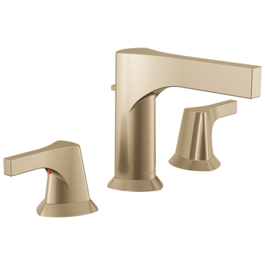 Delta Zura Single Handle Bathroom Faucet with Drain in Champagne