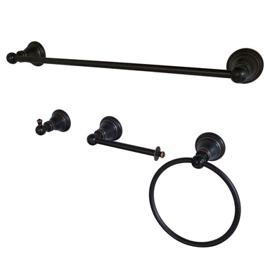 Kingston Brass BAHK2612478K 5-Piece Bathroom Hardware Combo Black