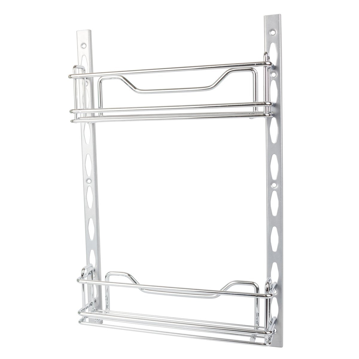 Hardware Resources 3" Deep Door Mounted Tray System Kit in Polished Chrome