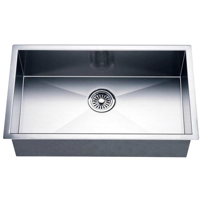 Dawn Dsq241609 Undermount Square Corner Single Bowl Sink