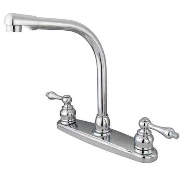 Kingston Brass Water Saving Victorian High Arch Kitchen Faucet With Le