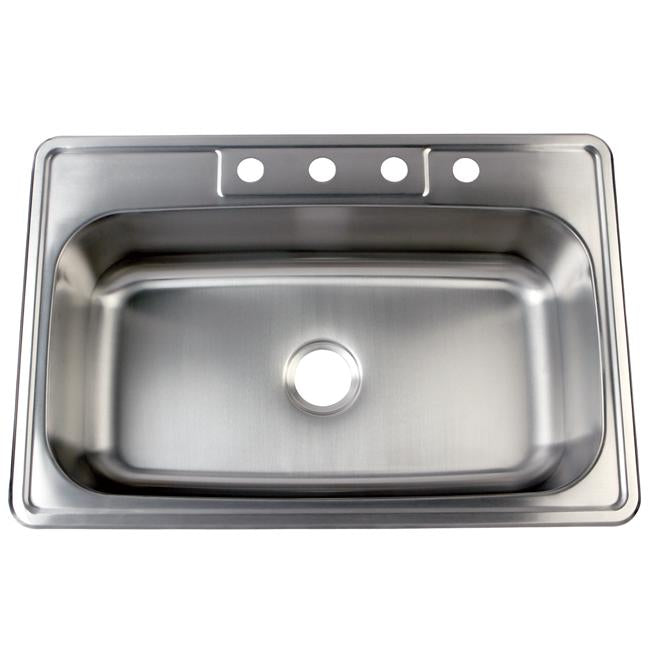 Gourmetier Studio Gkts332290 Self Rimming Single Bowl Sink Satin Nickel